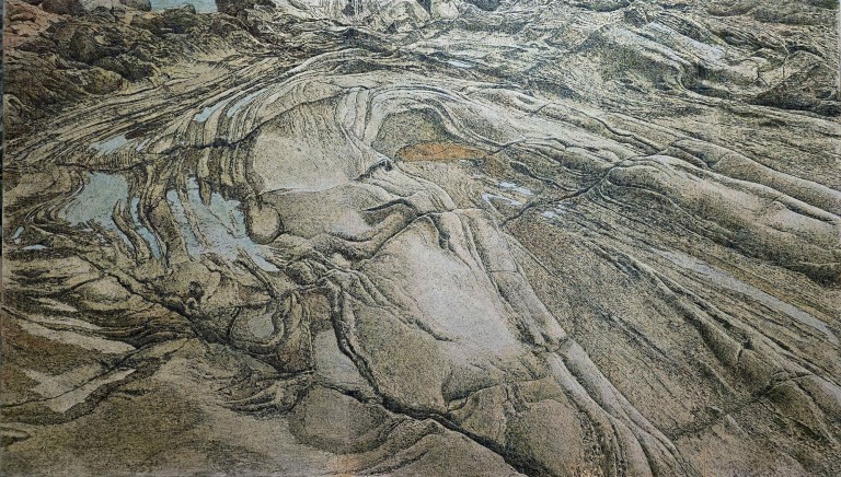 시간과 인식 종이에 크레파스 110×190cm