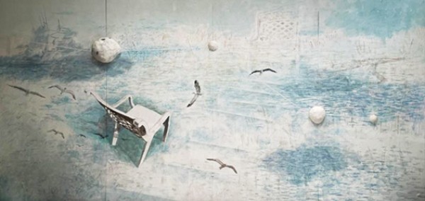 신과의 대화  244x488cm Mixed media 2020
